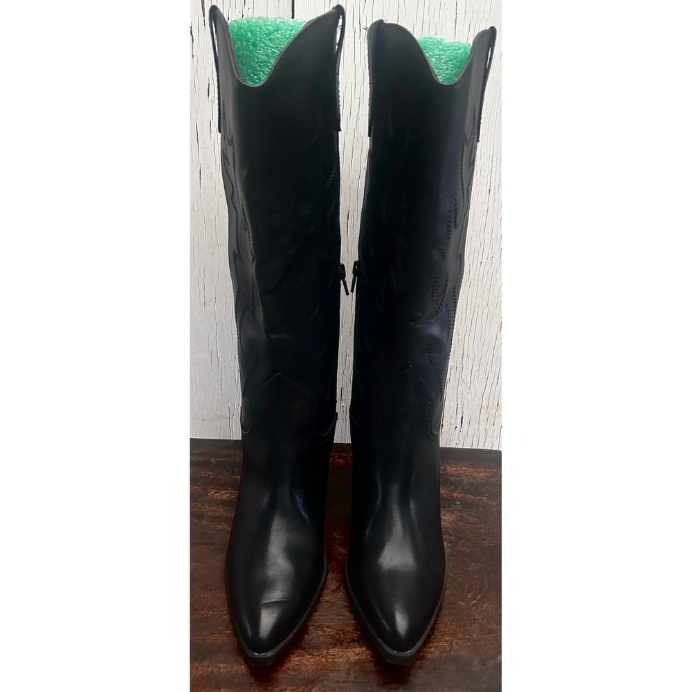 Madden NYC Women's Black‎ Slip-on Pointed Toe Comfort Tall
Western Boots: 6 NWOT - Picture 7 of 10